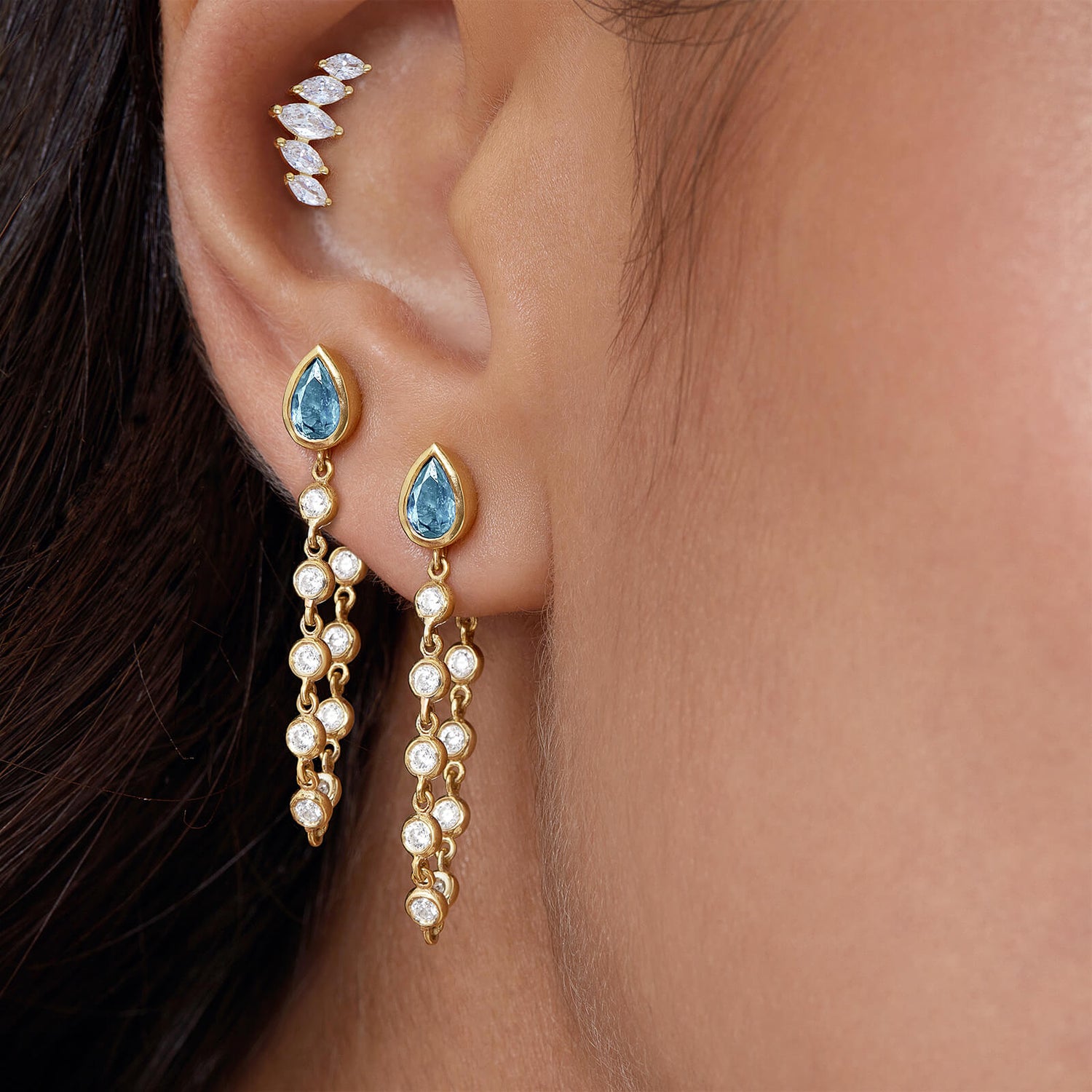 Pear Loop Earrings