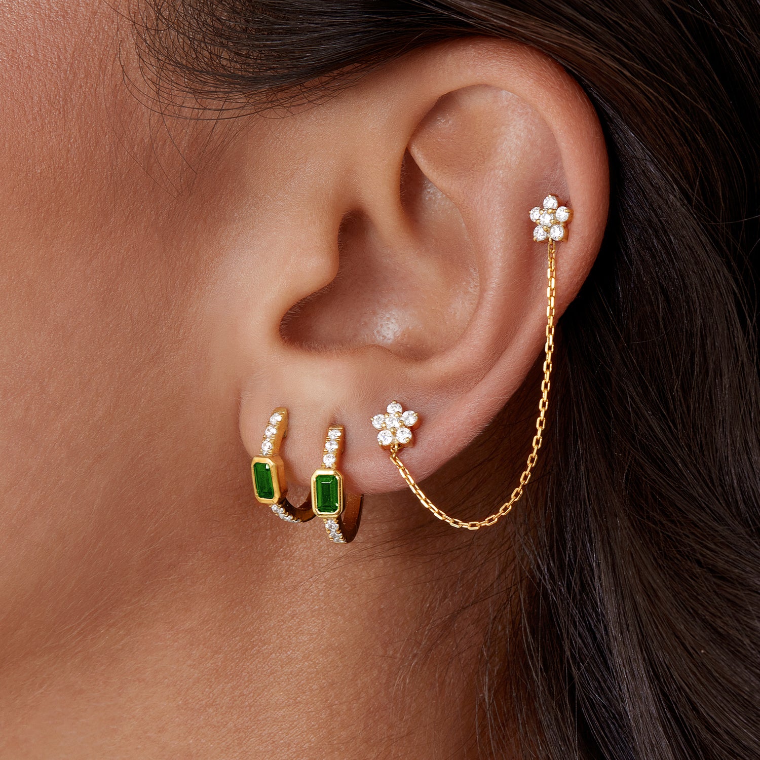 Double Fairy Flower Rope Earrings