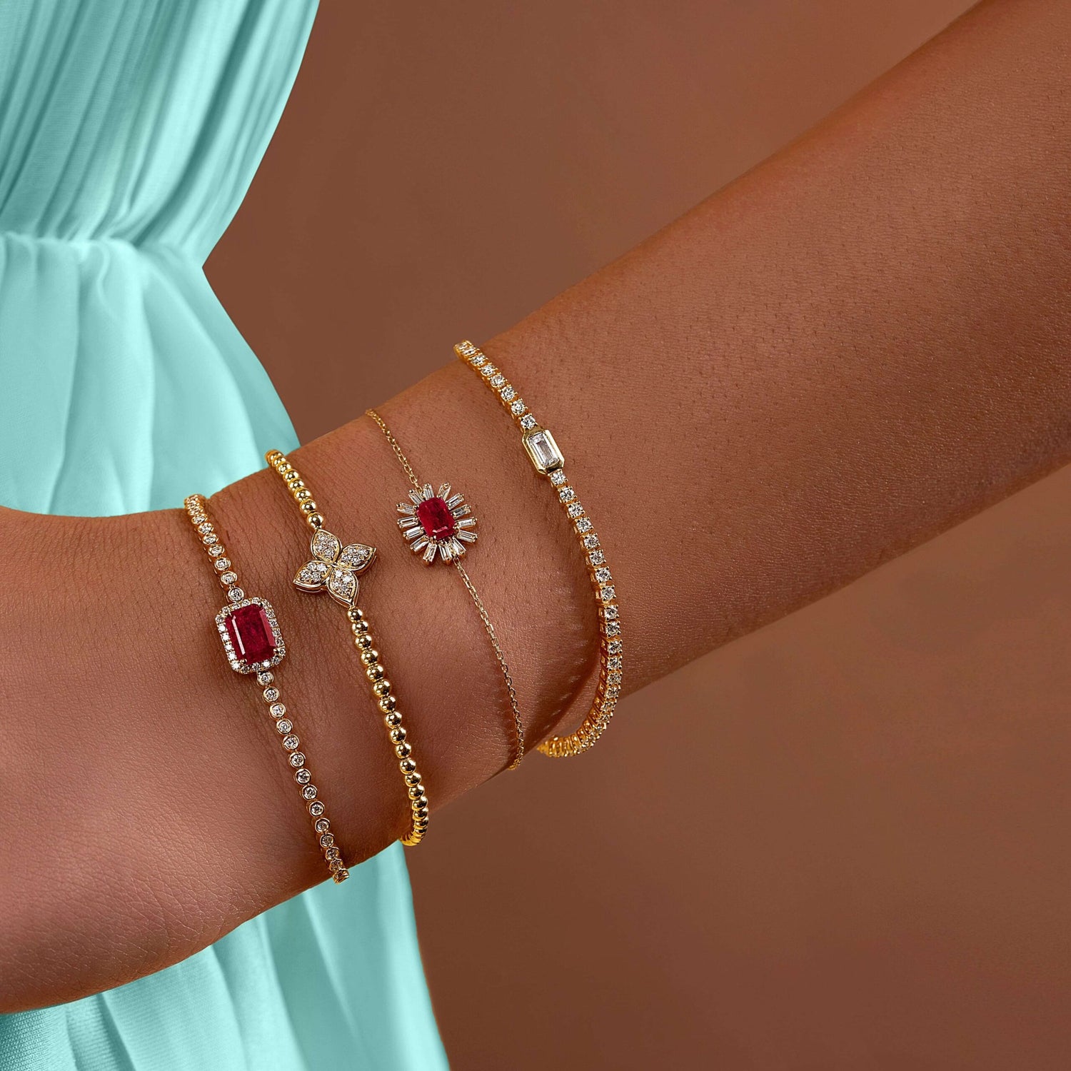 Cleopatra Baguette Diamond Bracelet