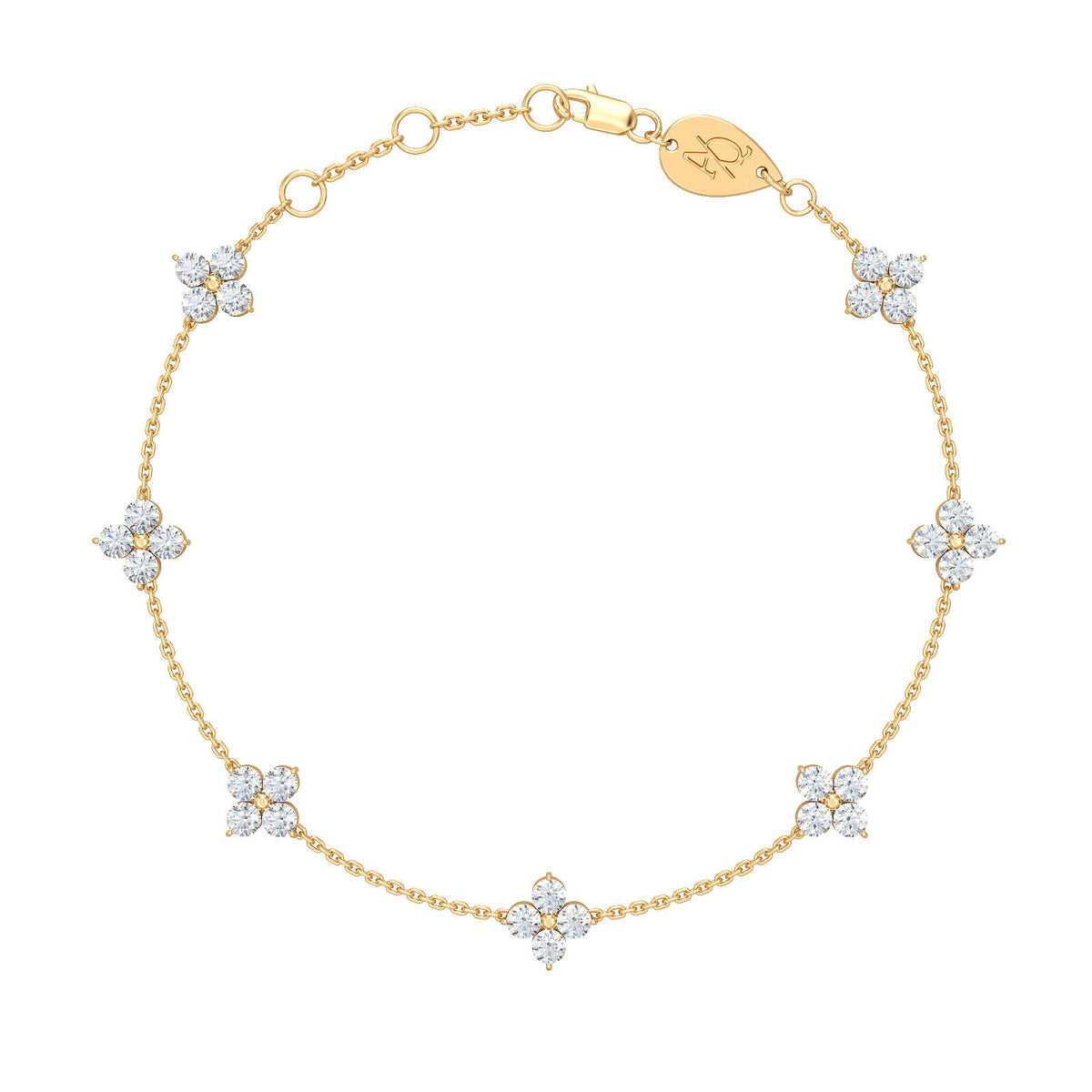 Fairy Constellation Bracelet, solid 18K gold, by Aquae Jewels