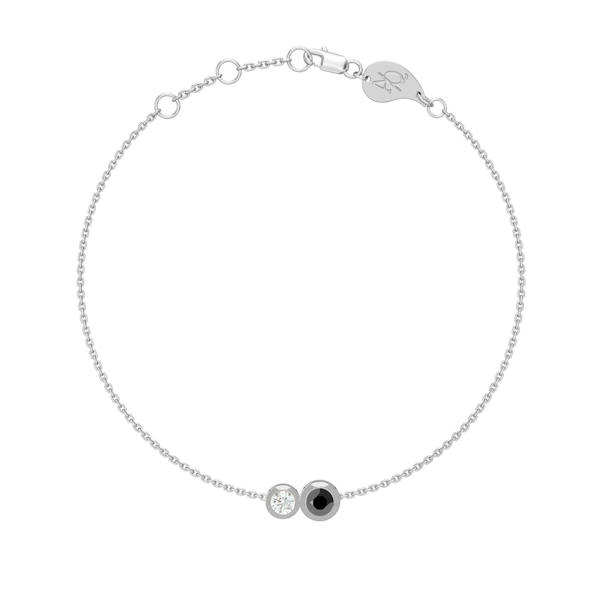 Duo Black Diamond Bracelet, solid 18K gold, view 5 of 6