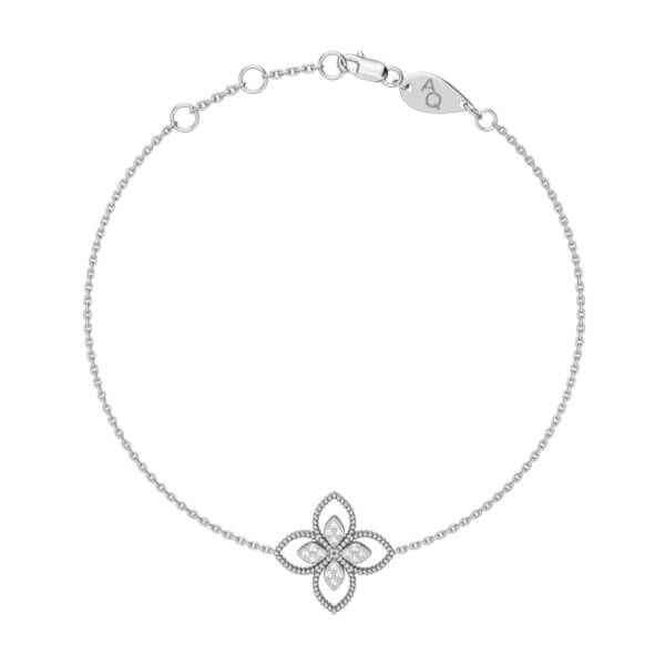 Hera Flower Simple Bracelet, solid 18K gold, view 6 of 7