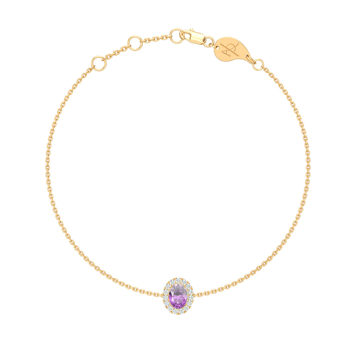 Princess Chain Bracelet, solid 18K gold, view 9 of 21