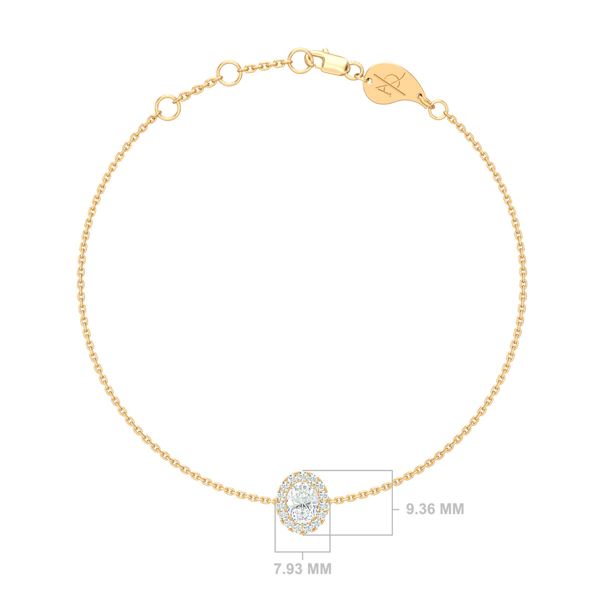 Princess Chain Bracelet, solid 18K gold, view 3 of 21
