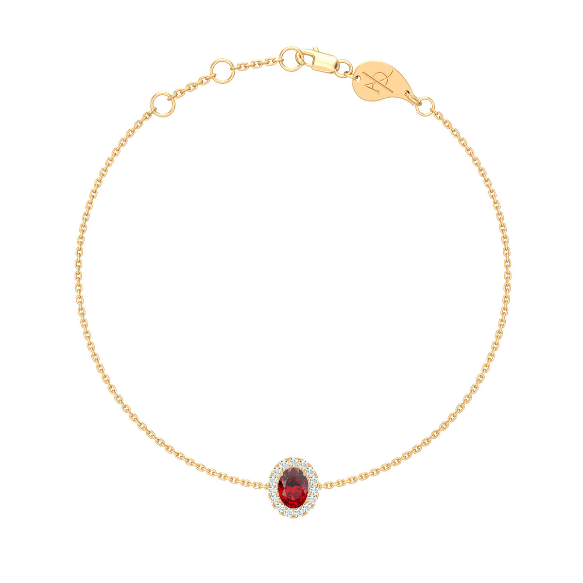 Princess Chain Bracelet, solid 18K gold, by Aquae Jewels