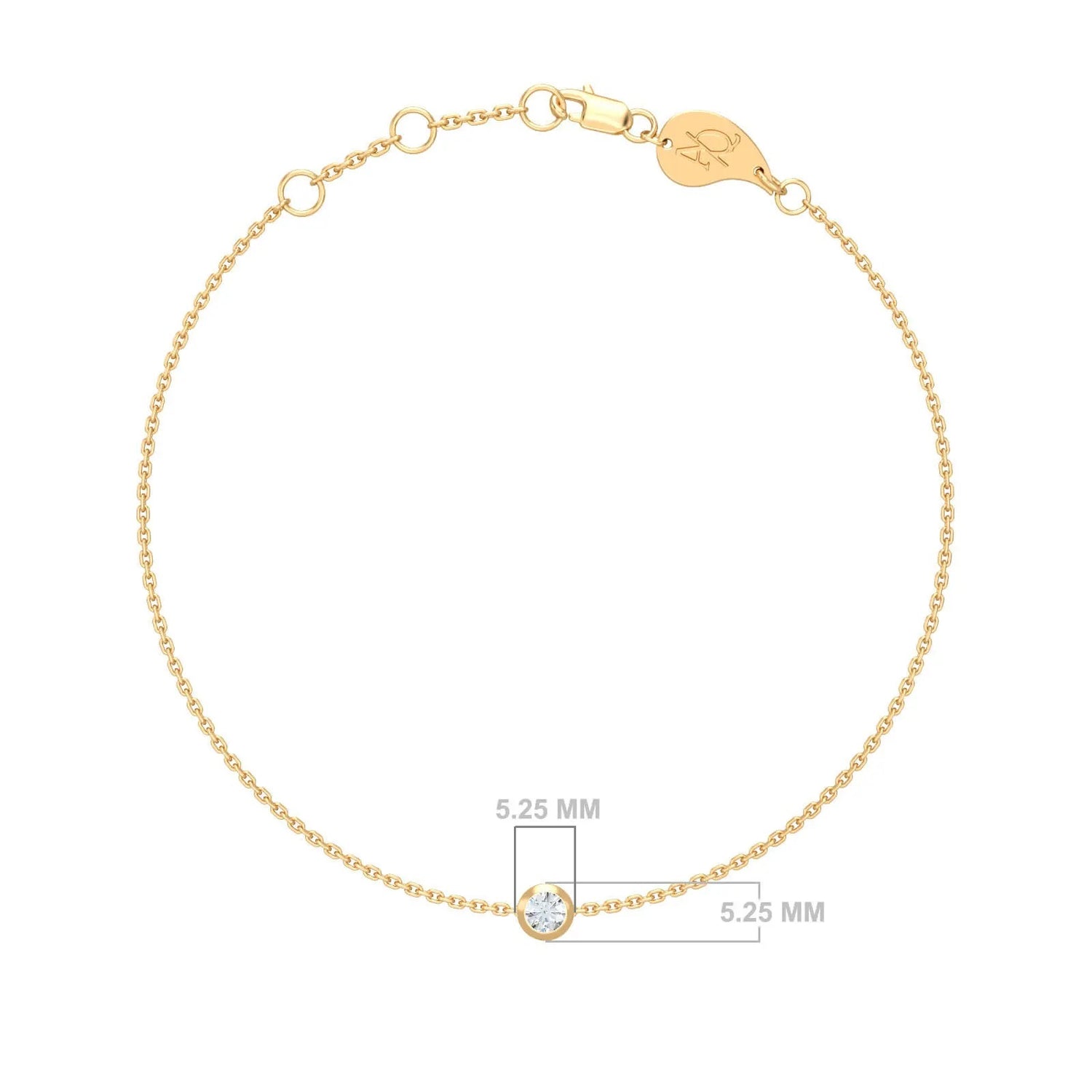 Essential Solitaire Baby Anklet