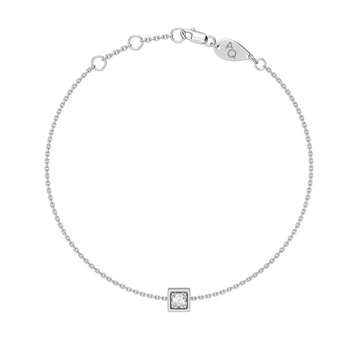 Square Bracelet, solid 18K gold, view 4 of 5