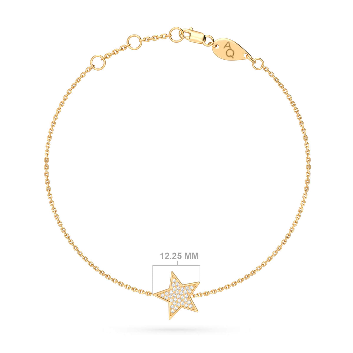Star Bracelet, solid 18K gold, view 3 of 5