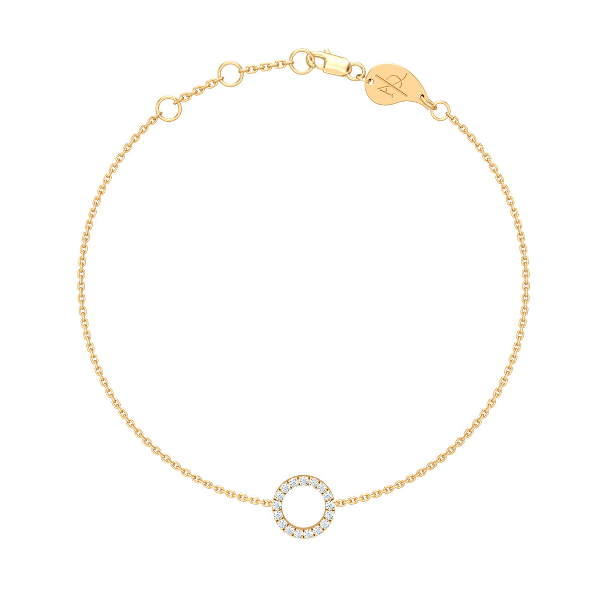 Sun Bracelet, solid 18K gold, by Aquae Jewels