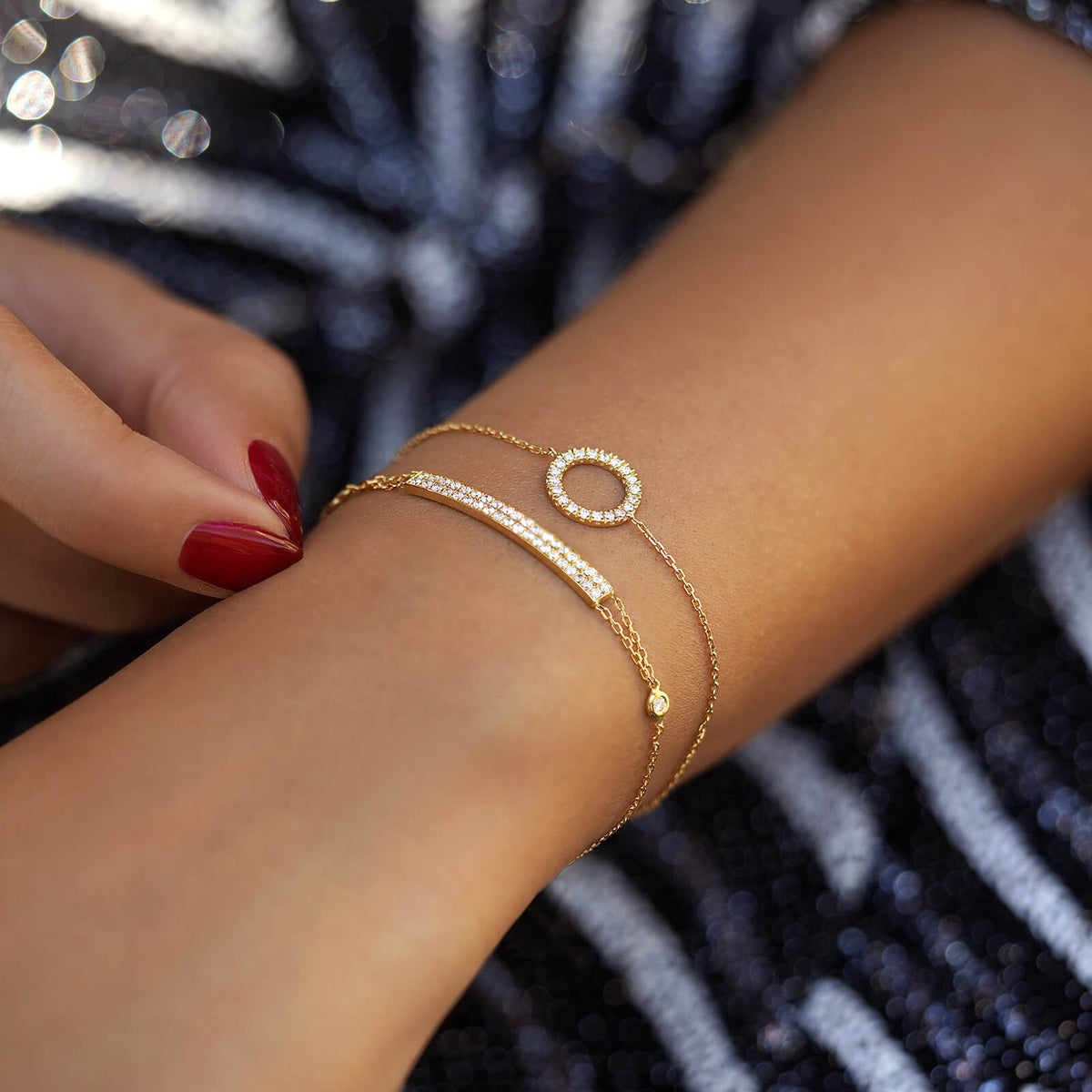 Sun Bracelet, solid 18K gold, view 2 of 6