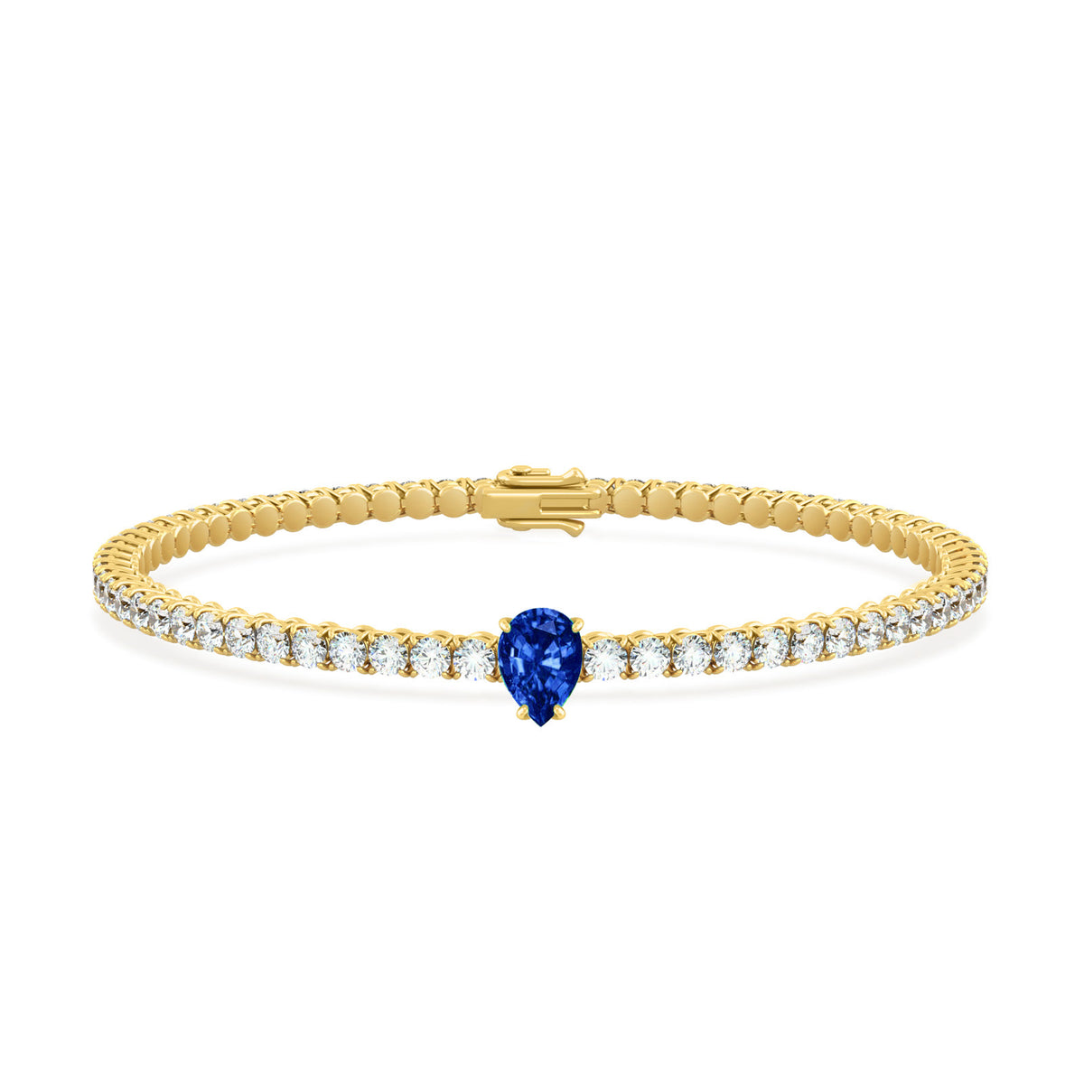 BRACELET TENNIS PEAR PREC STONES