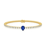 BRACELET TENNIS PEAR PREC STONES