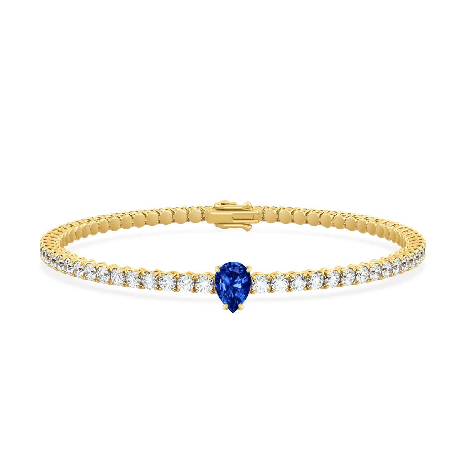 BRACELET TENNIS PEAR PREC STONES