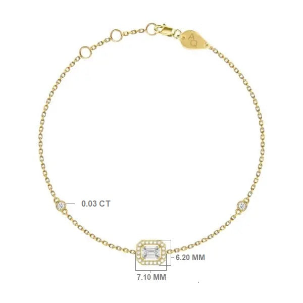 Verona Emerald Cut Anklet