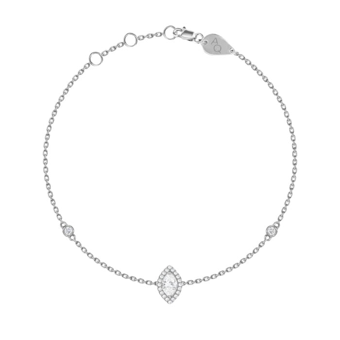 Verona Marquise-Cut Bracelet, solid 18K gold, view 5 of 6