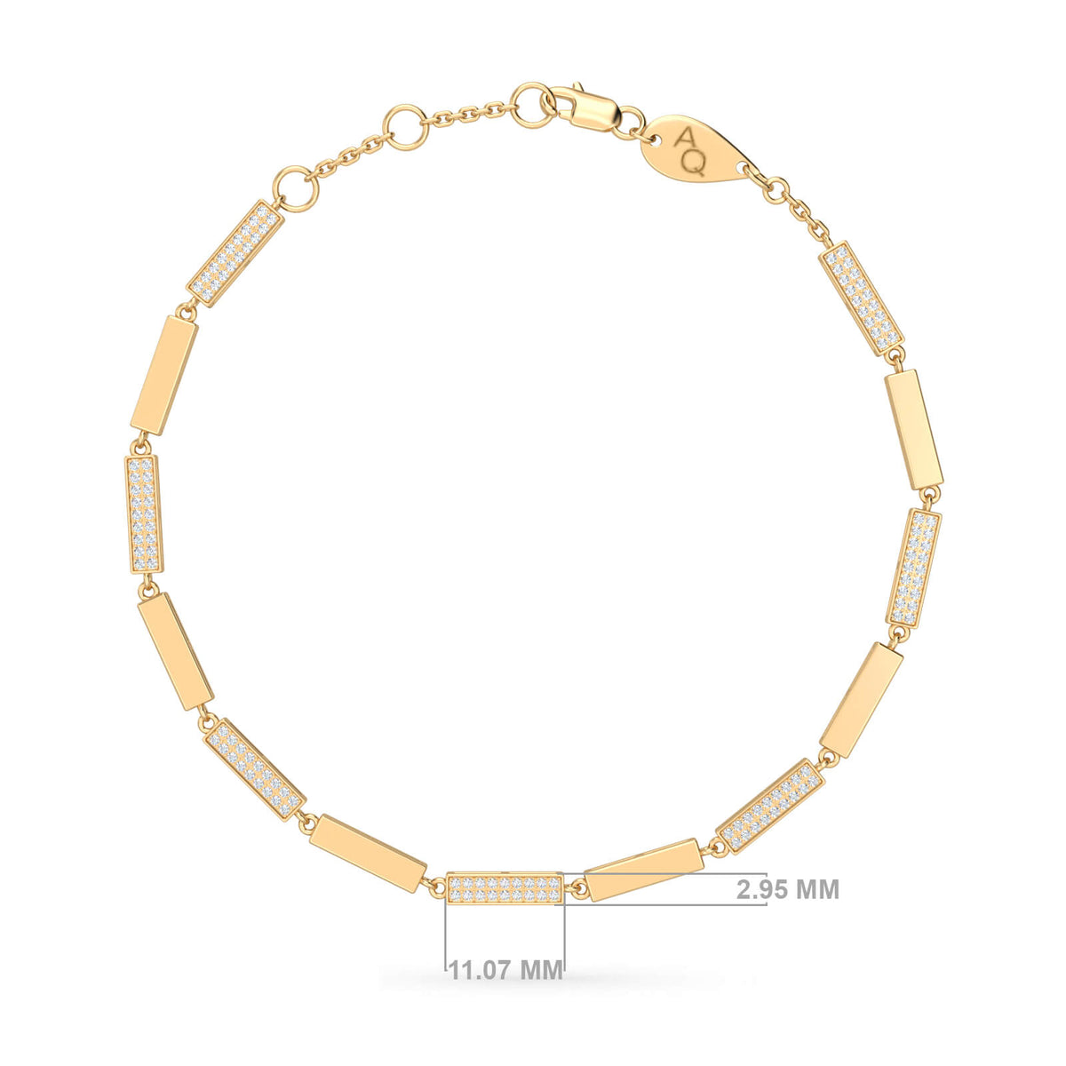 Winston Bracelet, solid 18K gold, view 3 of 6