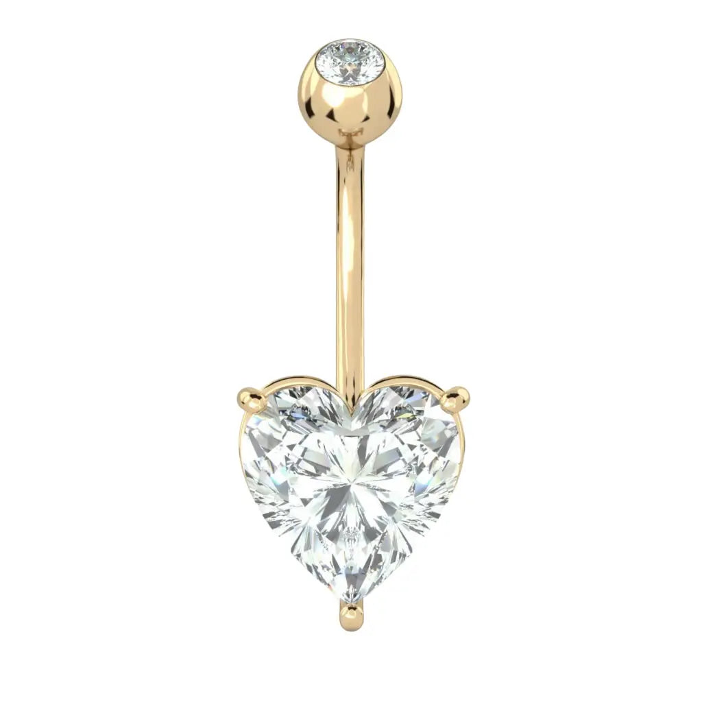 Barbell Heart Belly Button
