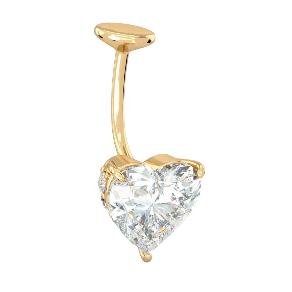 Floater Barbell Heart Belly Button