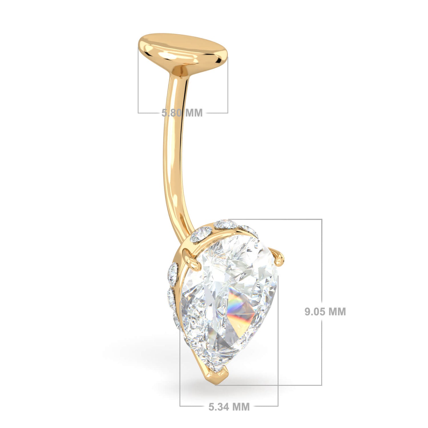 Floater Barbell Pear Belly Button