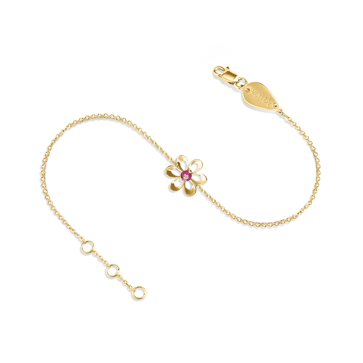 Pink Sapphire Baby Bracelet