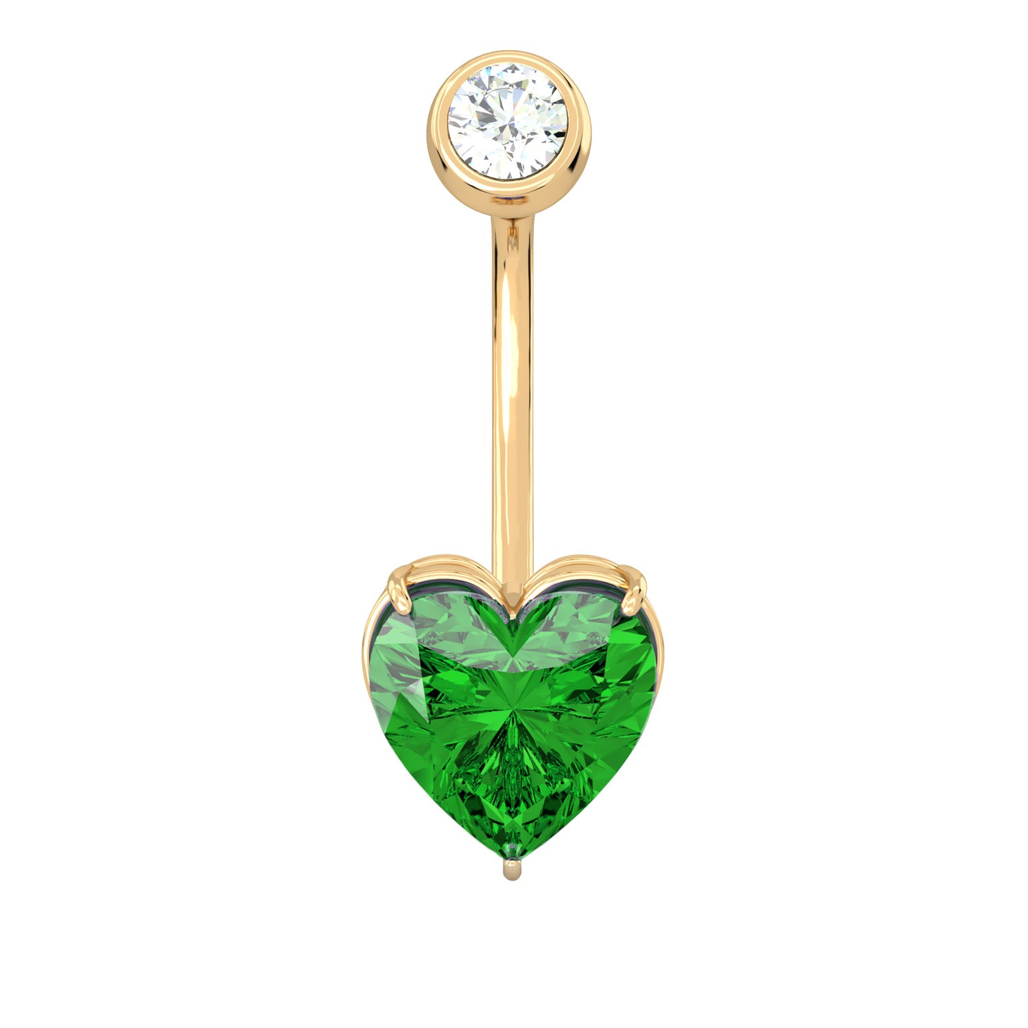 Precious Stone Heart  Belly Button