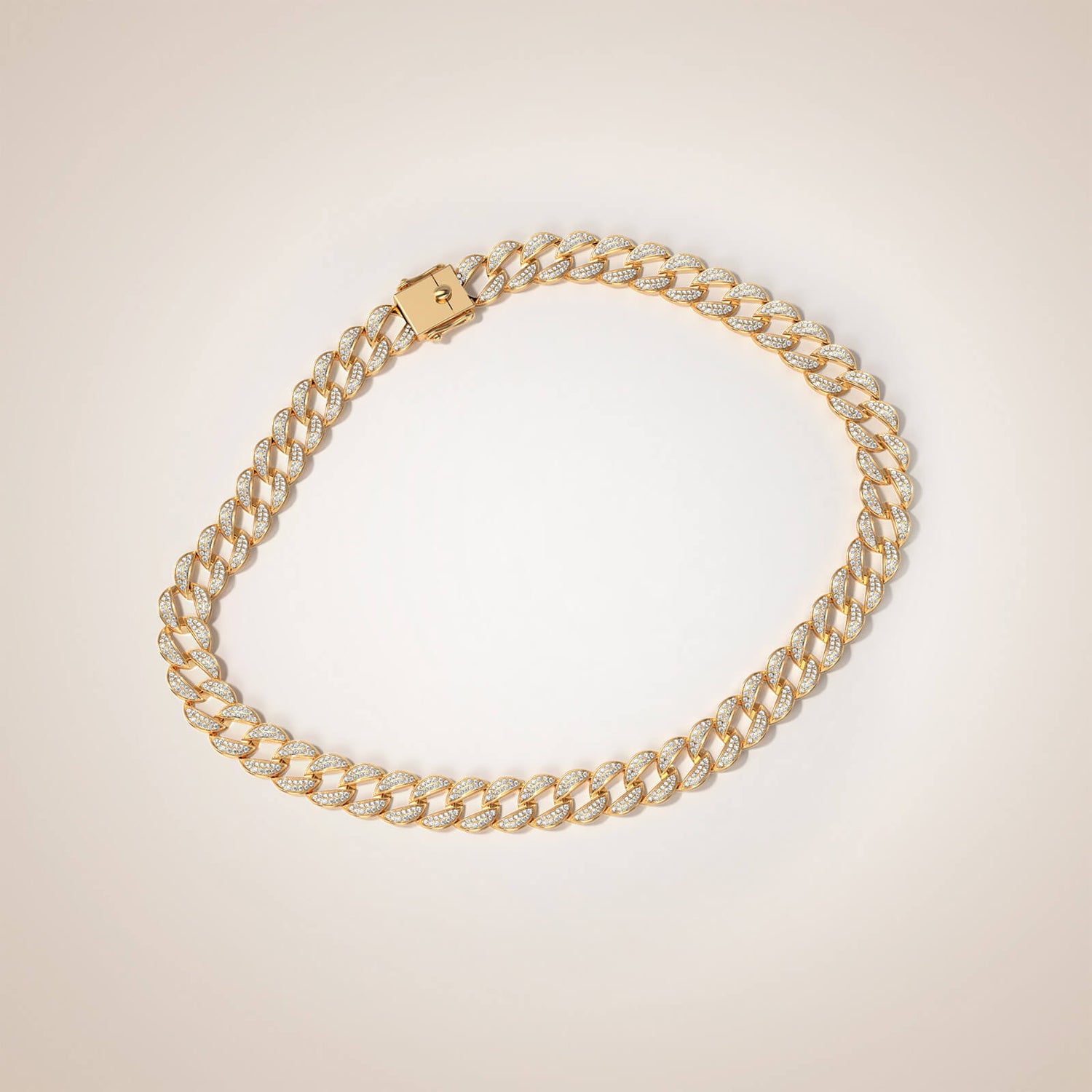 Cuban Pave Anklet