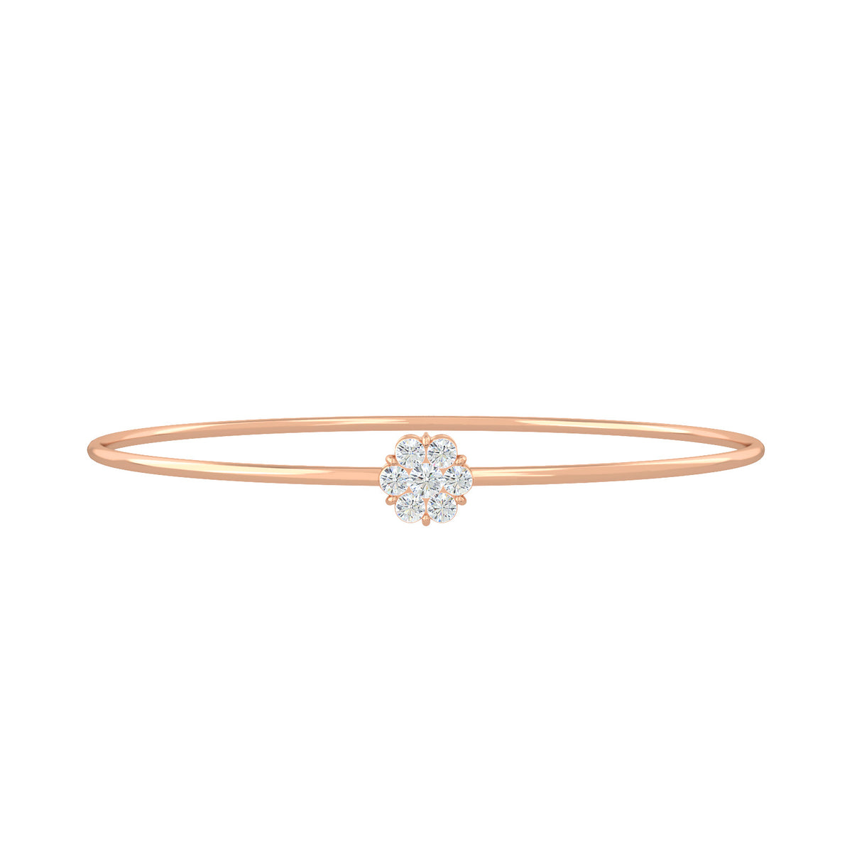Flower Premium Cluster Bracelet, solid 18K gold, view 6 of 6