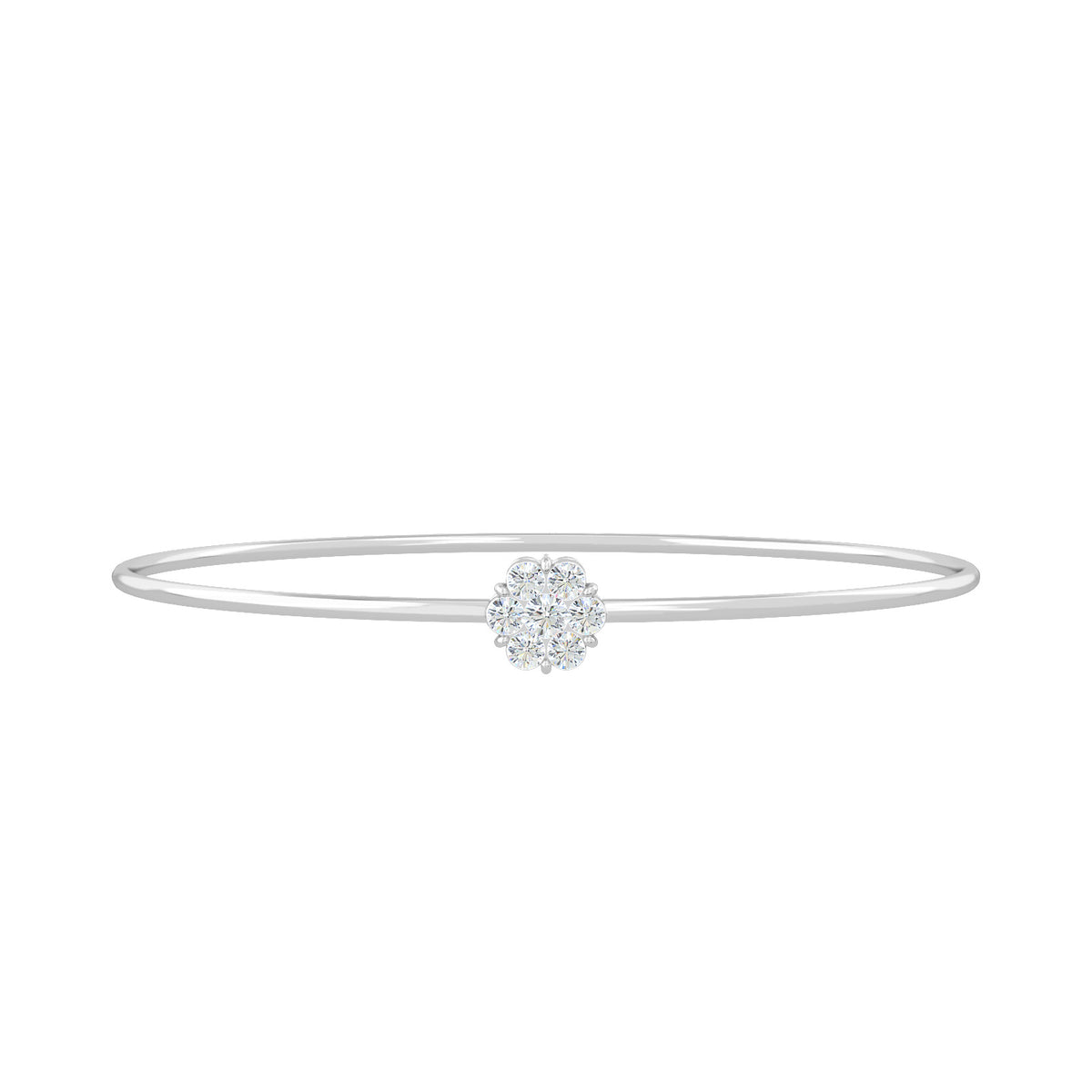Flower Premium Cluster Bracelet, solid 18K gold, view 5 of 6