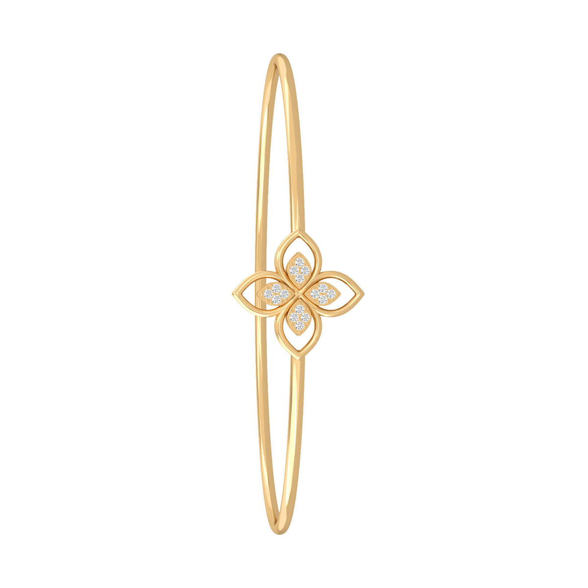 Fashion Floral Diamond Bracelet in 18K Gold