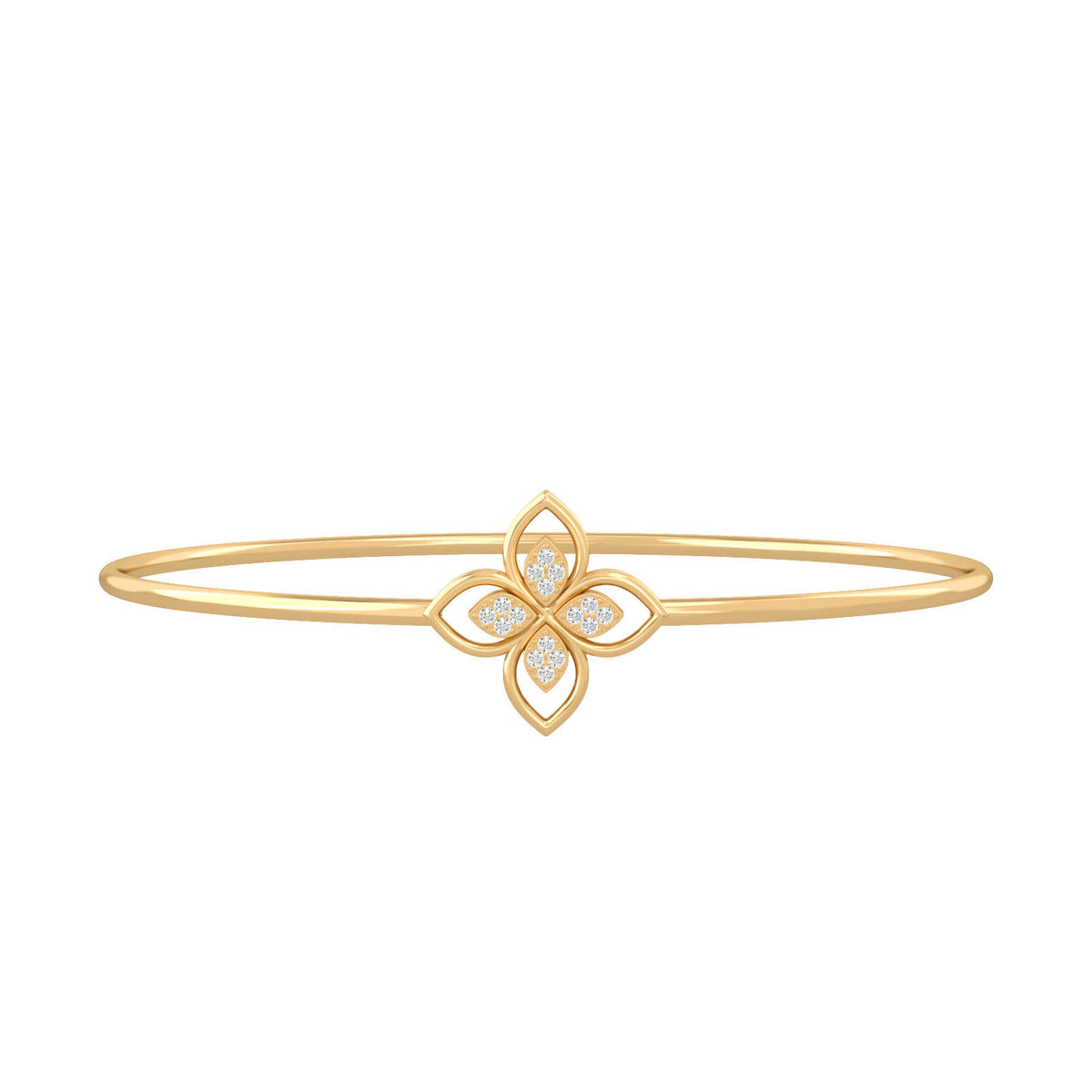 Fashion Floral Diamond Bracelet in 18K Gold