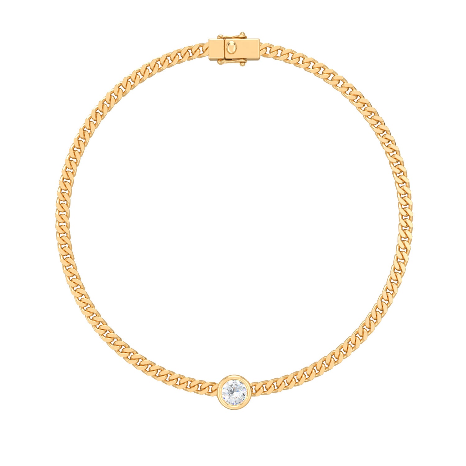 Anklet Cuban Links Solitaire