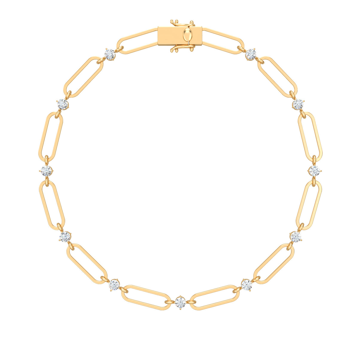 Premium Gatsby Bracelet, solid 18K gold, by Aquae Jewels