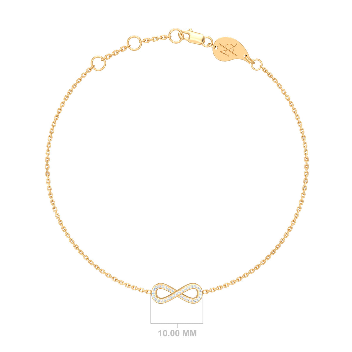 Infinity Bracelet, solid 18K gold, view 3 of 6