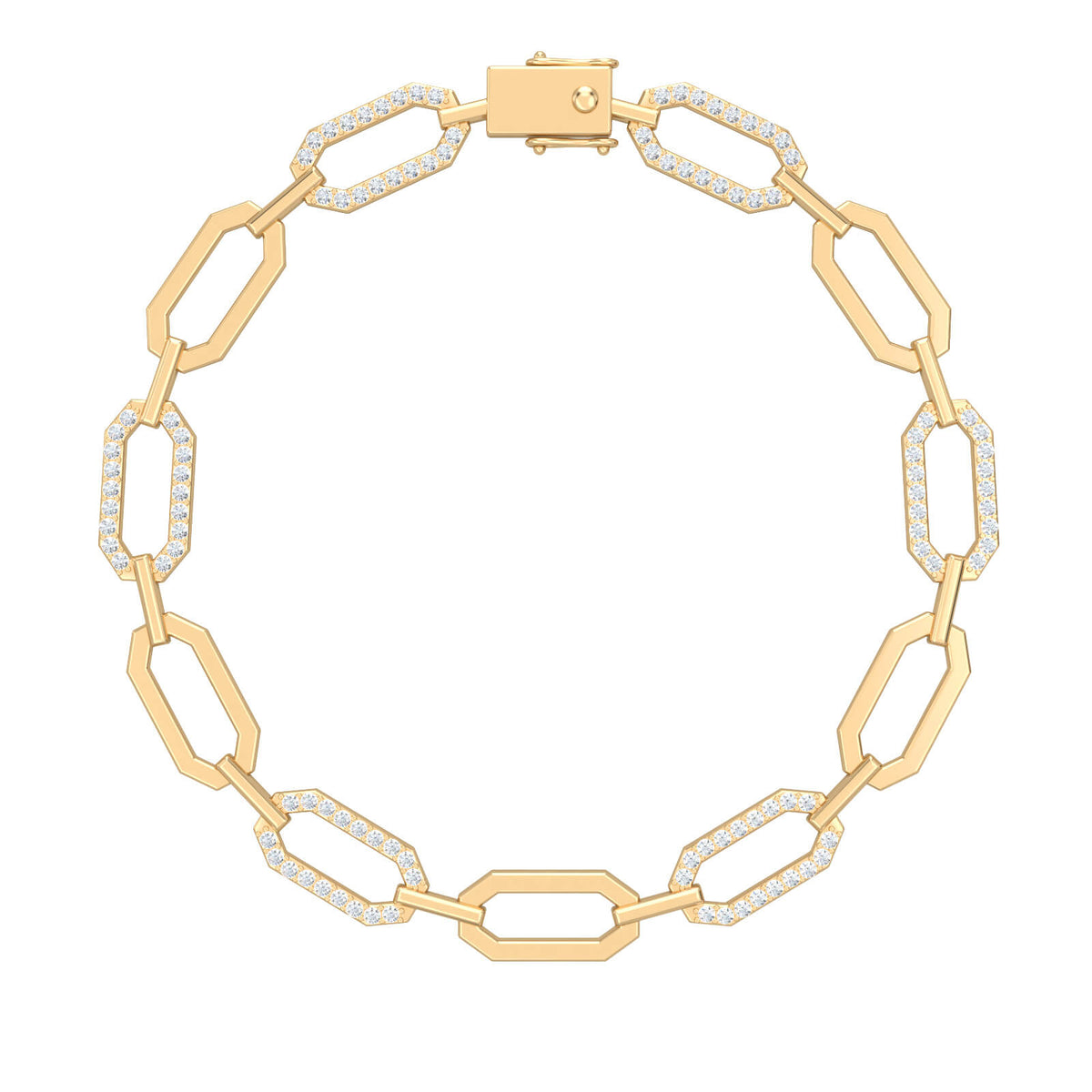 Lady Gaga Half Diamonds Bracelet, solid 18K gold, by Aquae Jewels