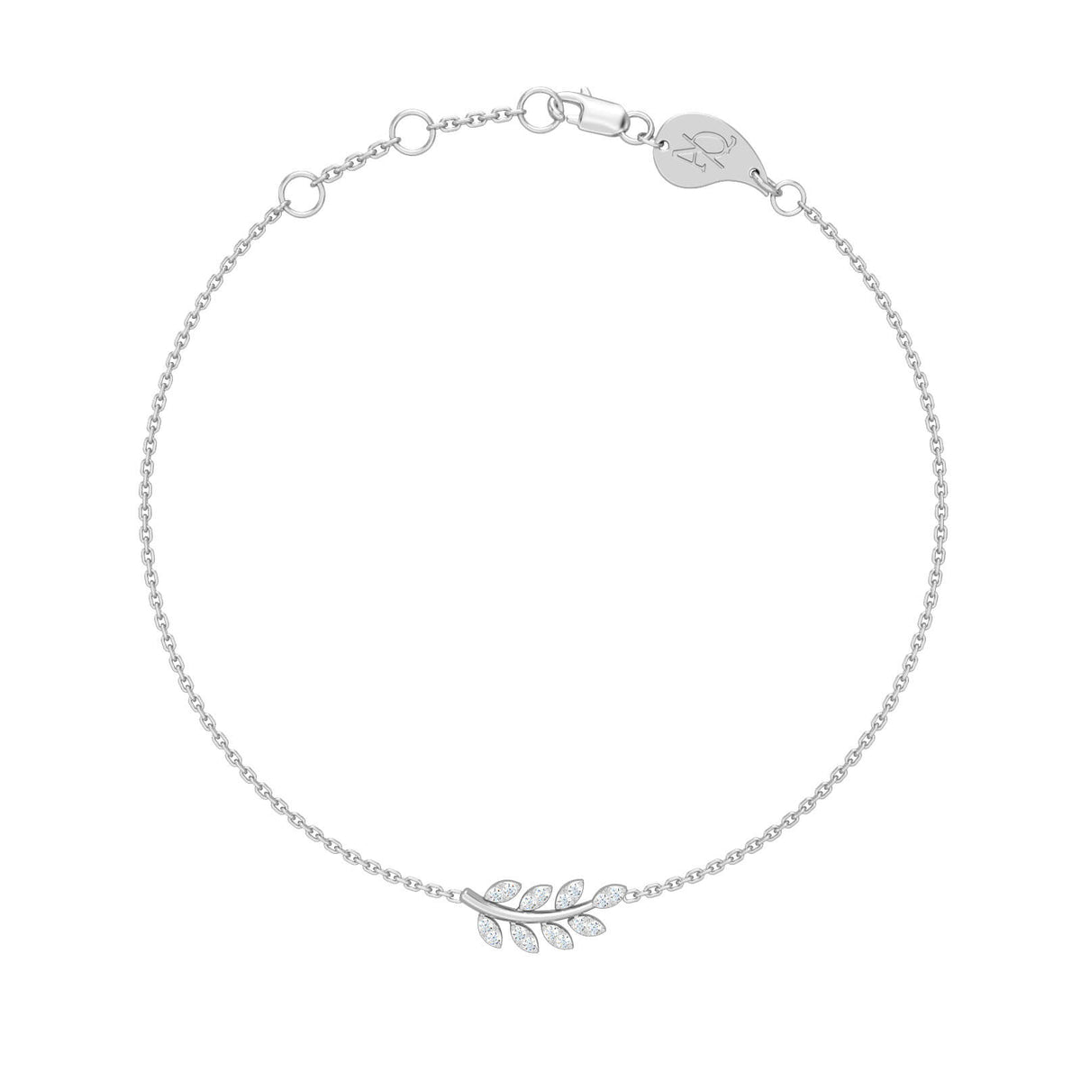 Leaf of Hope Chain Bracelet, solid 18K gold, view 5 of 6
