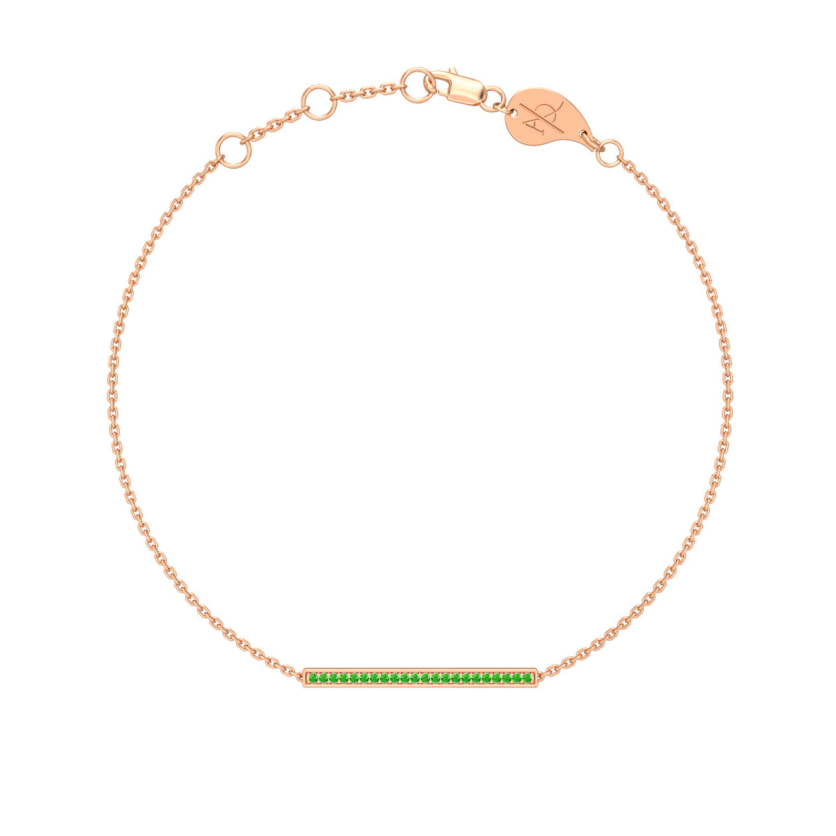 Paris-Dubai Single Diamond Bracelet, solid 18K gold, view 5 of 17