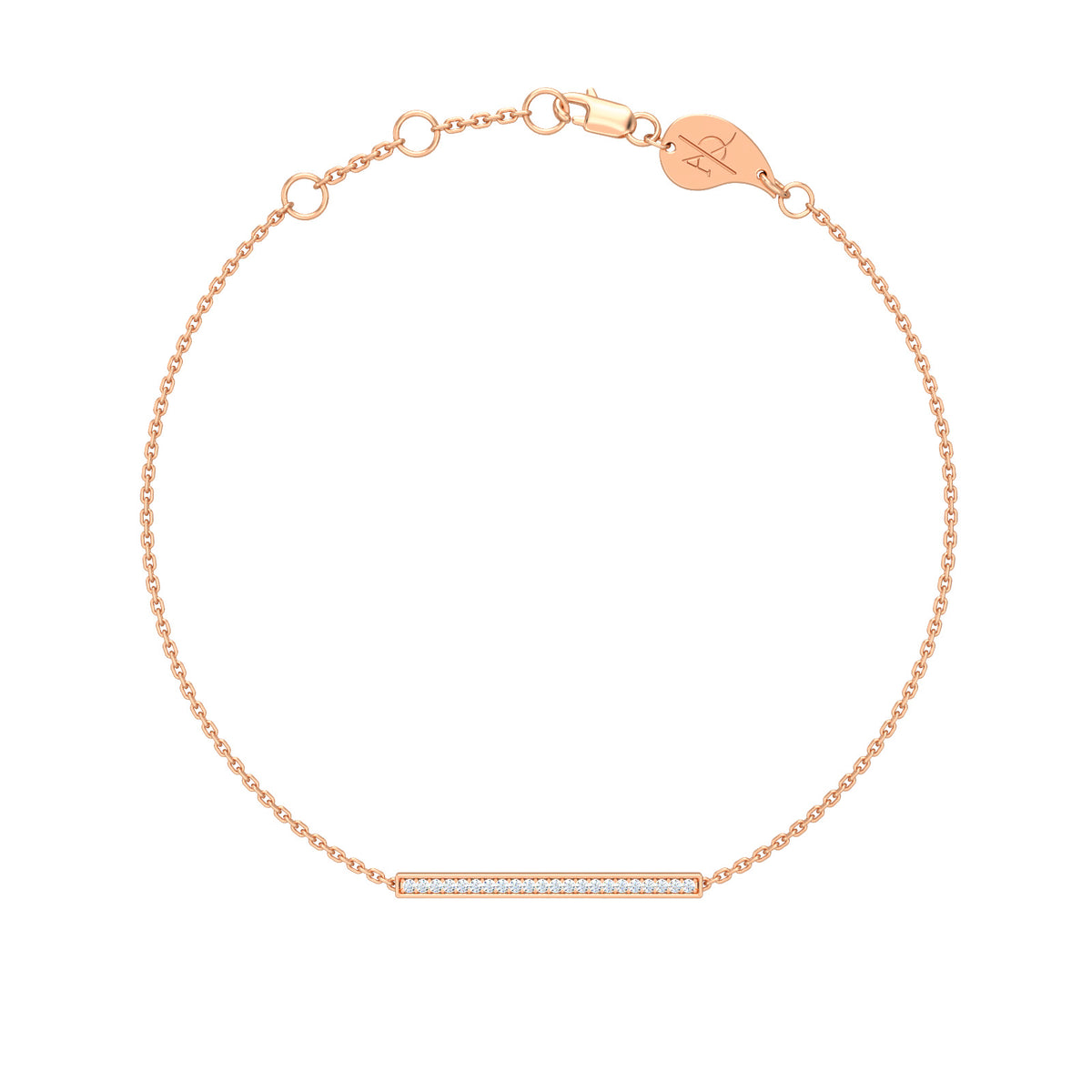 Paris-Dubai Single Diamond Bracelet, solid 18K gold, view 7 of 17
