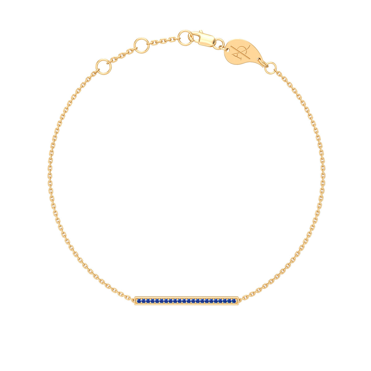 Paris-Dubai Single Diamond Bracelet, solid 18K gold, view 13 of 17