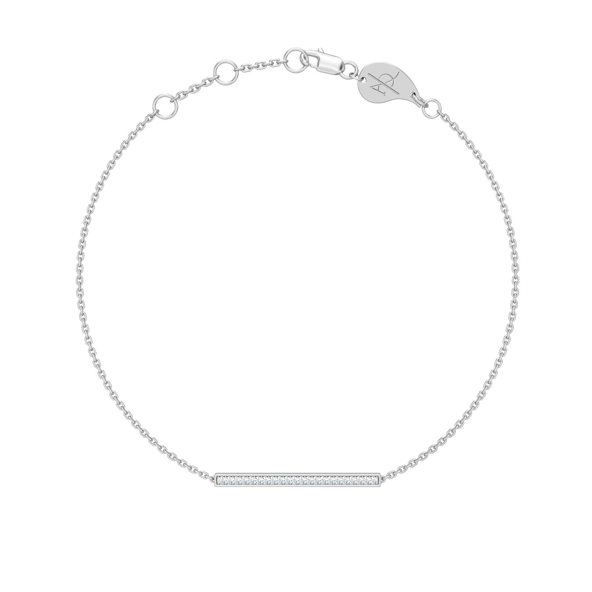 Paris-Dubai Single Diamond Bracelet, solid 18K gold, view 15 of 17