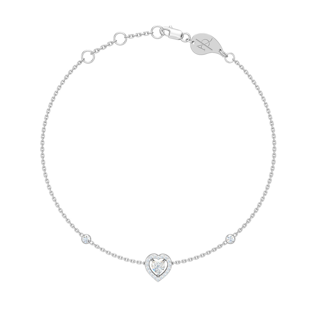 Verona Heart-Cut Bracelet, solid 18K gold, view 5 of 6