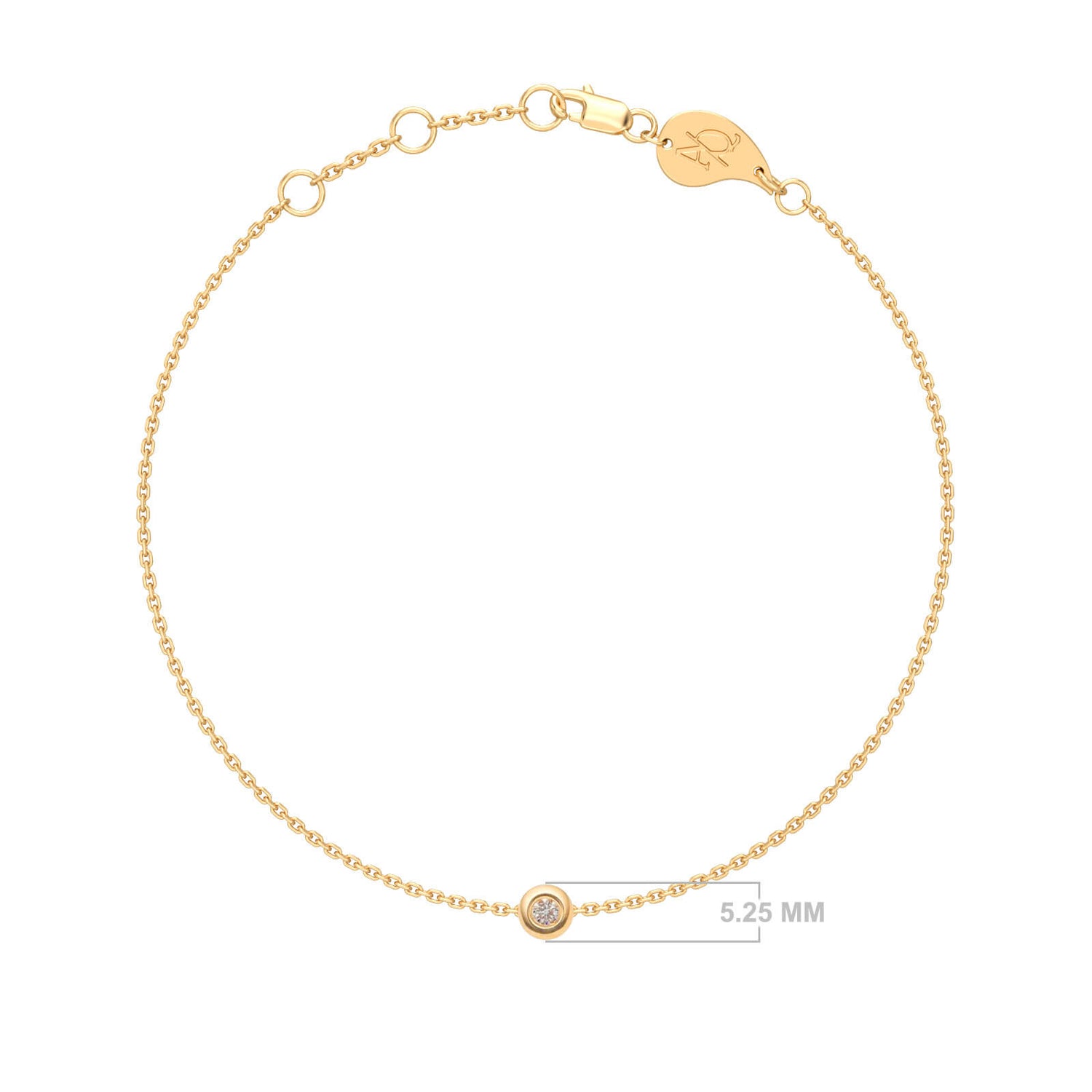 Pure Solitaire Baby Anklet
