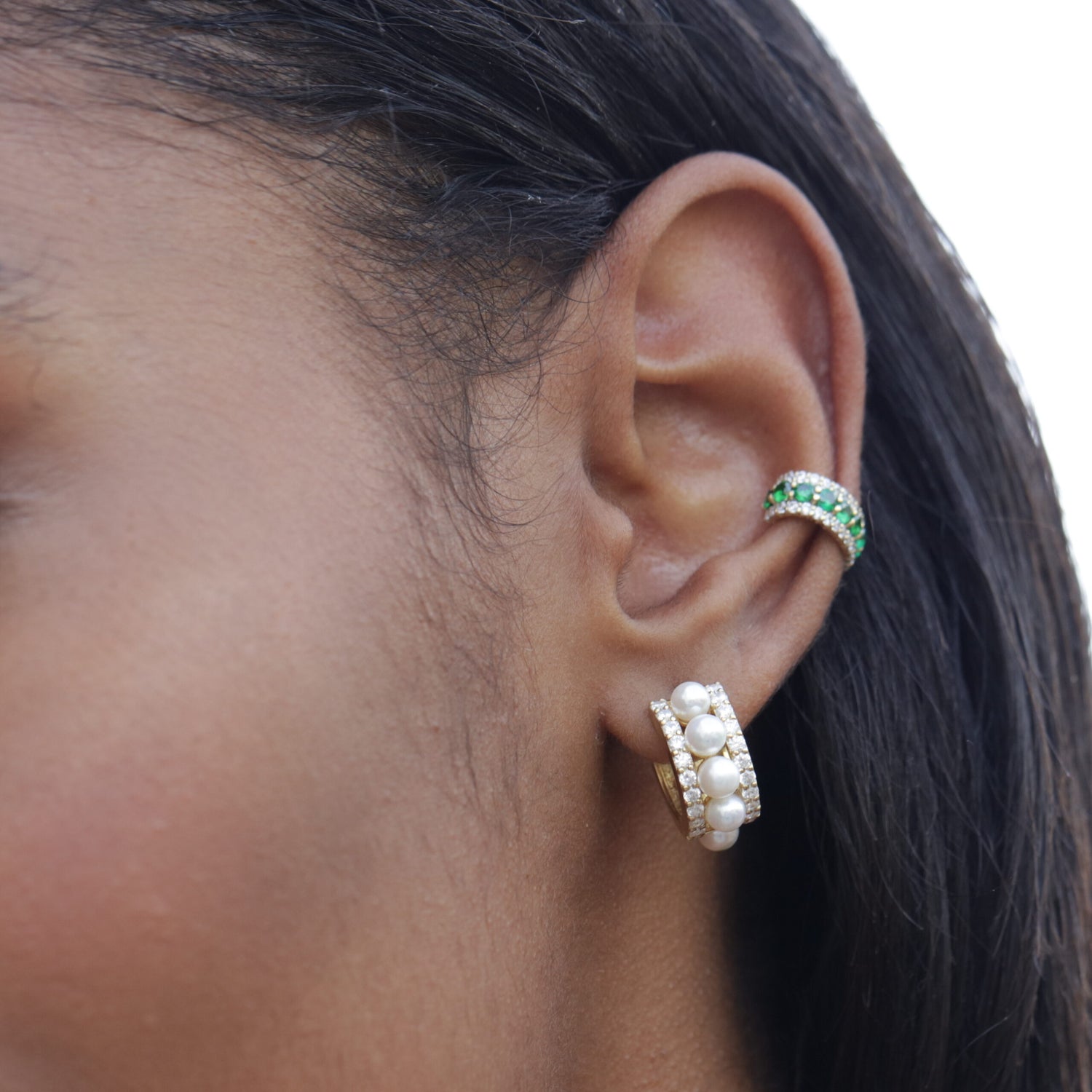 Chic Cuff Precious Stone  Earring