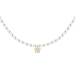 Star Pearl Choker – Little Star Pearls Choker in 18k Gold with Diamonds