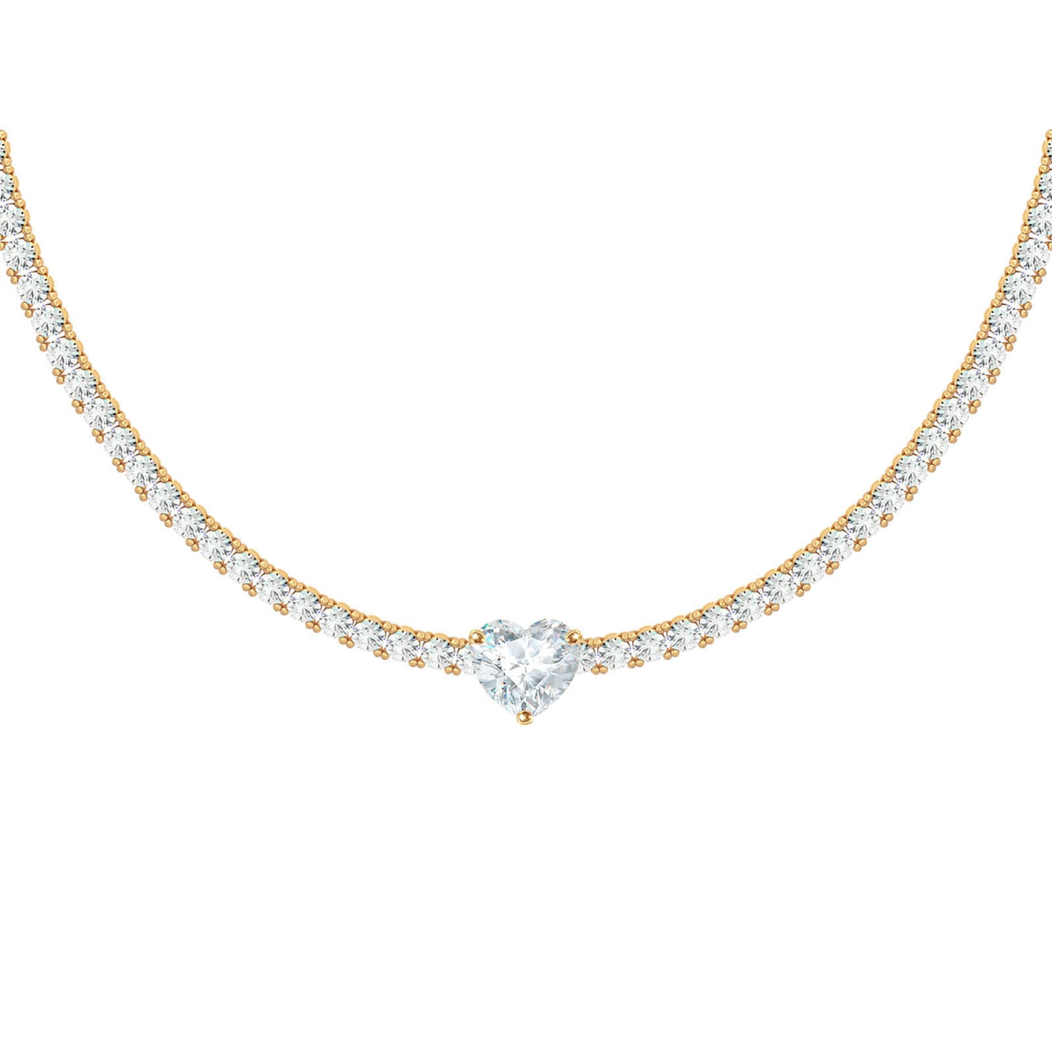 gold-heart-diamond-tennis-necklace