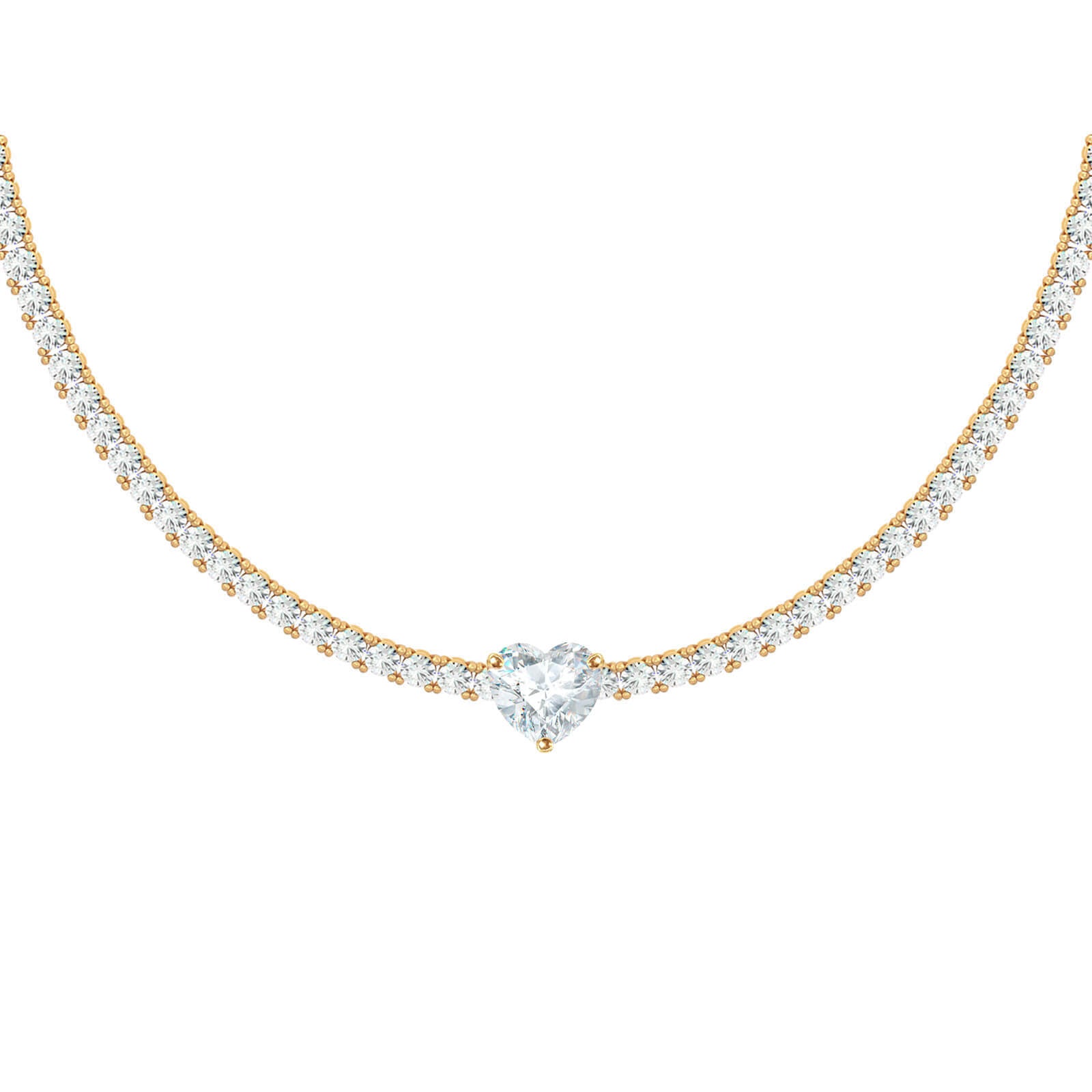 gold-heart-diamond-tennis-necklace