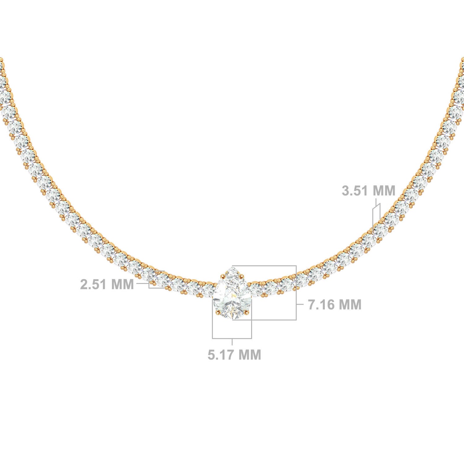 Scarlett Pear Tennis Choker