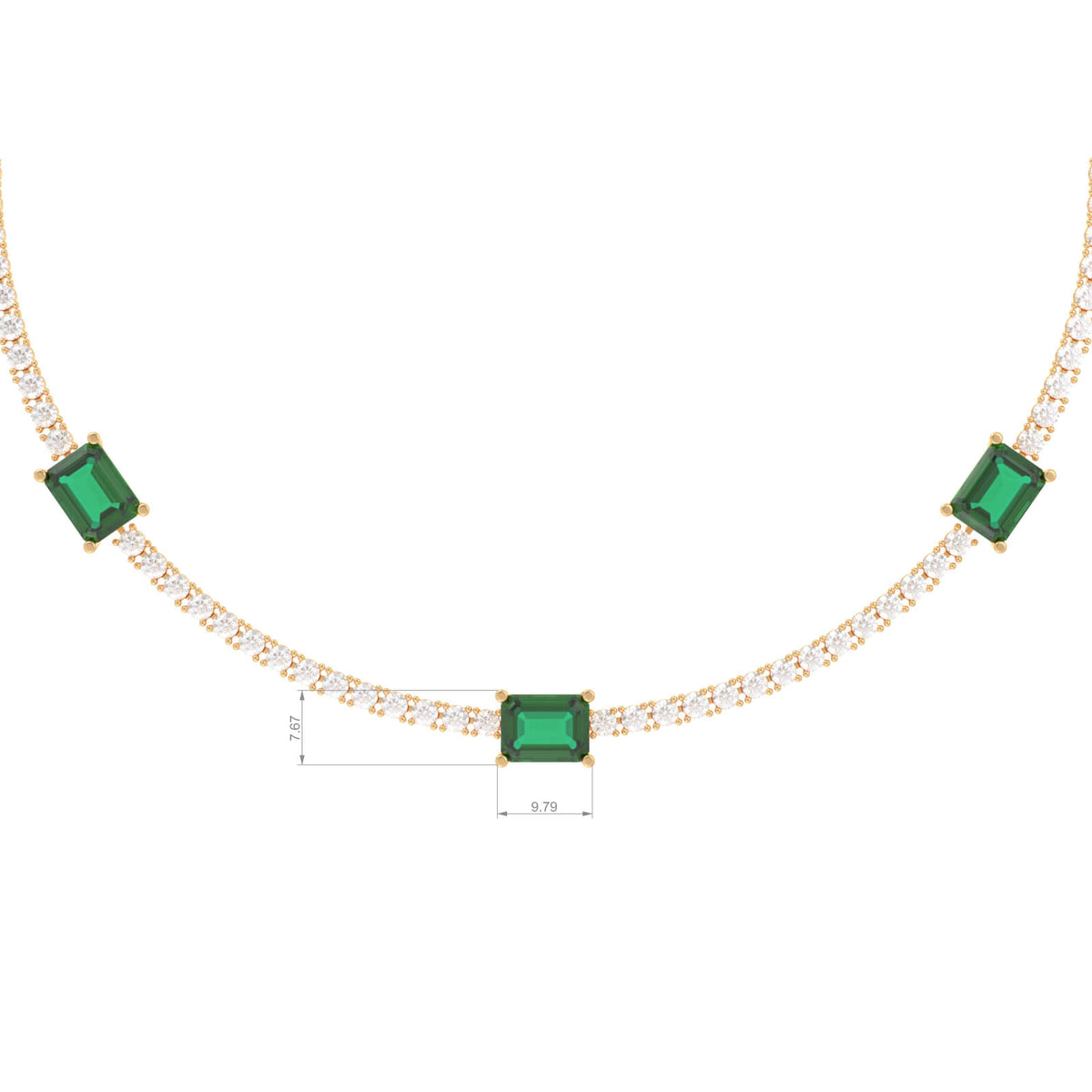 Emerald Tennis Choker Necklace – Emerald Trio Tennis Choker