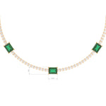 Emerald Tennis Choker Necklace – Emerald Trio Tennis Choker