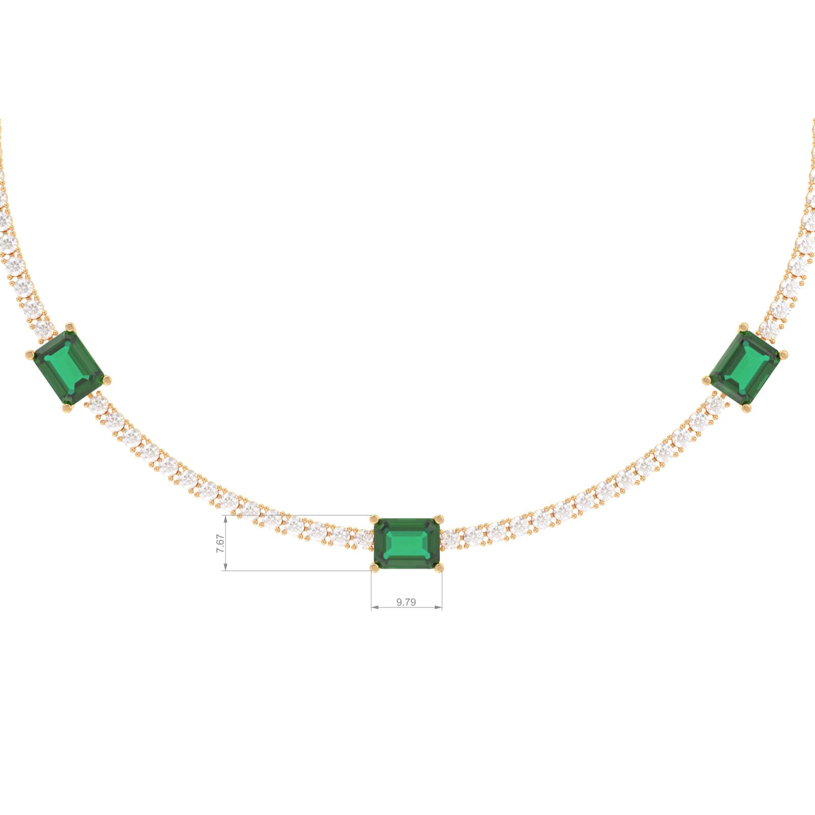 Emerald Tennis Choker Necklace – Emerald Trio Tennis Choker