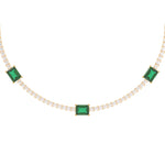 Emerald Tennis Choker Necklace – Emerald Trio Tennis Choker